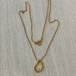 Vintage Accents of Hallmark Gold Teardrop Pendant Necklace